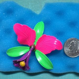 Colorful orchid brooch